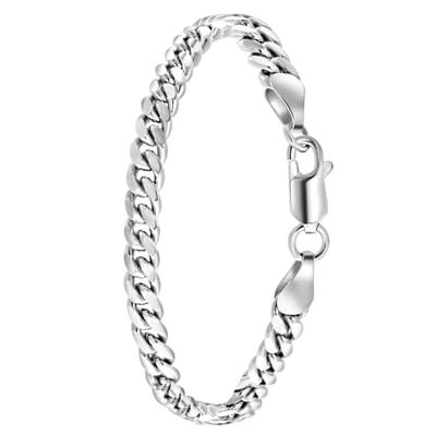 Lucardi Jongens - Armband met plating - Cadeau - Echt Zilver - Zilverkleurig