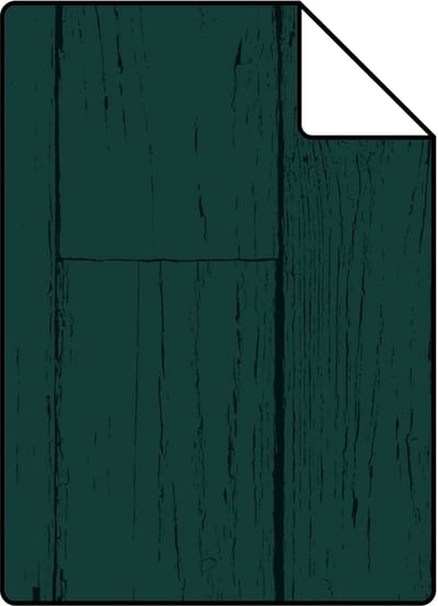 Proefstaal Origin Wallcoverings behang verweerde houten planken smaragd groen - 26,5 x 21 cm - 347536-S