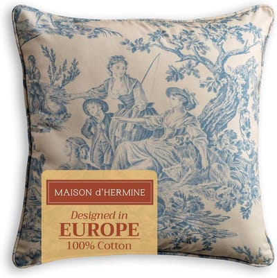 Decoratieve Hoes Katoen Kussensloop Vierkant (45x45 cm) met Klassiek Frans Platteland Thema