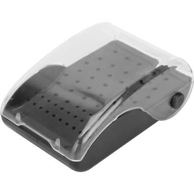 Boîte à fraises dentaires à 60 trous en plastique Porte-fraises de laboratoire dentaire Boîte de nettoyage Outil de soins bucco-dentaires gray