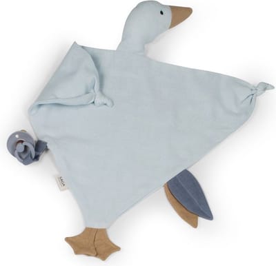 Saga Copenhagen - Knuffeldoekje Bliki - Fopspeendoekje - Ice Blue - 44x46cm - Organisch Katoen