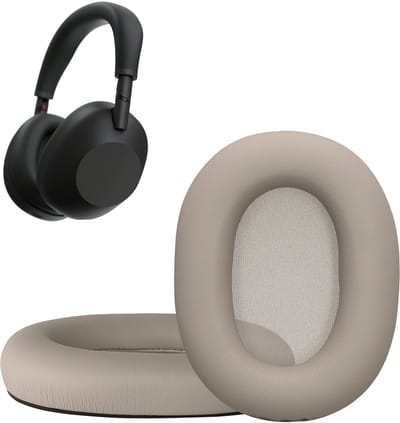 kwmobile 2x oorkussens geschikt voor Sony WH-1000XM6 - Earpads voor koptelefoon in grijs