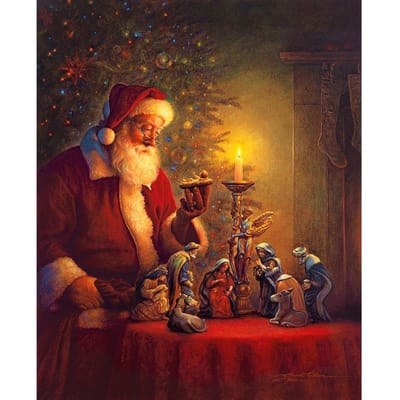 Broderie Diamant DIY Peinture Diamant de Noël Père Noël Arrivée Complète Dessin Animé 20X30CM brown