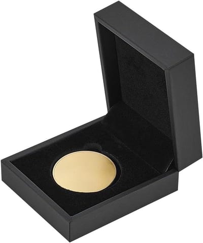Munt Display Box voor Herdenkingsmunten - Organizer Case voor Challenge Munten - Presentatie en Opslag voor Munten - Munt Houder voor Verzamelaars - Binnendiameter 44mm - Zwart Kleur.