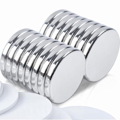 Dailygoods- Neodymium Magneten Sterk - Set van 16 - 20 x 3 mm - Zelfklevend - Zeldzame Aarde Magneten - Duurzaam - Ideaal voor Creatieve Projecten