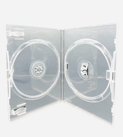 Allecto - Double Dvd Case - Transparant 14mm voor 2 Schijven - Set
