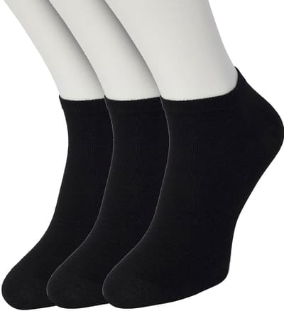Bonnie Doon Sneakersokken Heren Zwart maat 47/52 - 3 paar - Basis Korte Sokken - Gladde Naden - Enkel Sokken - Uitstekend Draagcomfort - Enkelsokken - Sneaker Sokken - 3-pack - Multipack - Effen - Black - OL8120013.101