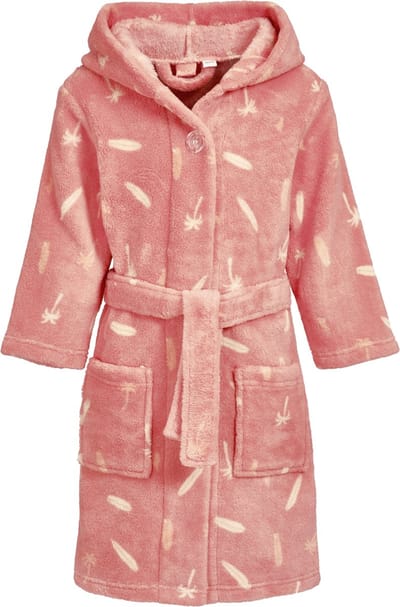 Playshoes - Badjas - Palmbomen - Surf - Roze - Maat 110/116