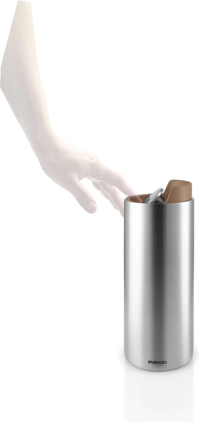 Eva Solo - Drinkbeker Urban Thermos 350 ml Mocca - Bruin - Zilver - Gerecycled Roestvast Staal - Kunststof