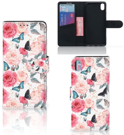 Boekhoesje voor Xiaomi Redmi 7A Hoesje Butterfly Roses
