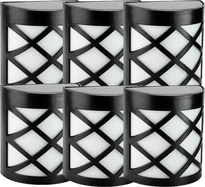 Solar wandlamp buiten 'China' - Set van 6 stuks - IP55 - Warm Wit licht (3000K) - 12 lumen - Tuinverlichting op zonne-energie