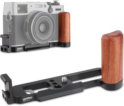 L Plate Houder voor Fujifilm X-100VI Vlog Digitale Camera met Swiss Arca Basisplaat en Koudshoe Bevestiging voor Stabiliteit en Flexibiliteit