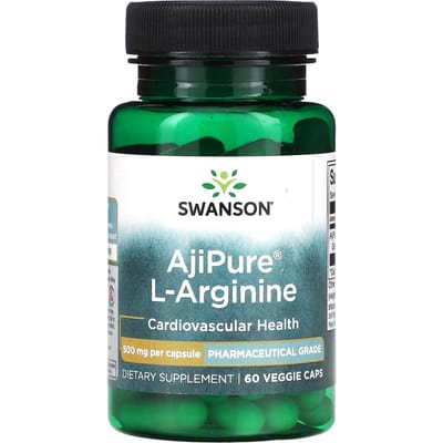 Ajipure L-Arginine, 500 mg, 60 plantaardige capsules