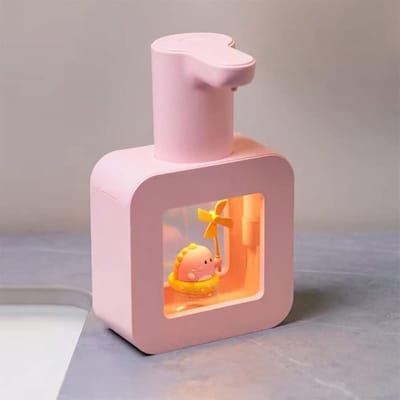 Dailygoods - Contactloze Automatische Zeepdispenser voor Kinderen - Roze Dinosaurus Design