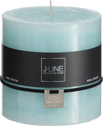 J-Line cilinderkaars - blauw - 80U - 6 stuks