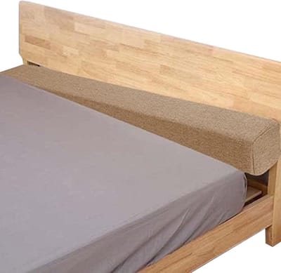 Traagschuim rugkussen - Hoofdbord opvuller - Comfortabel lezen - Afneembare hoes - 120x15x20cm - Beige