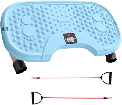 Beenoefenaars - Stille stepper - Full body workout - Schokabsorberend ontwerp - 55.5 x 30.5 cm - Blauw