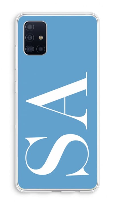 Gepersonaliseerd - Case Company® - Hoesje geschikt voor Samsung Galaxy A51 4G hoesje - Monogram N°2 - Soft Cover Telefoonhoesje - Bescherming aan alle Kanten en Schermrand