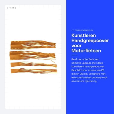 Dailygoods- Handgreepcover Universele Pasvorm 22 mm/25 mm - Kunstleer - Stijlvolle Decoratie - Comfortabele Rijervaring - Eenvoudige Installatie - Verbeterde Uiterlijk - Handvatbescherming