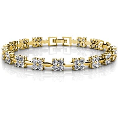 Zoete armbanden - Goud en kristal