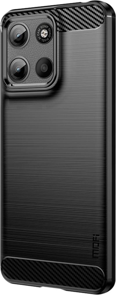 Coverup Hoesje - Geschikt voor Motorola Moto G15 / G17 (Power) Hoesje - Coverup Armor Brushed TPU Back Cover - Zwart