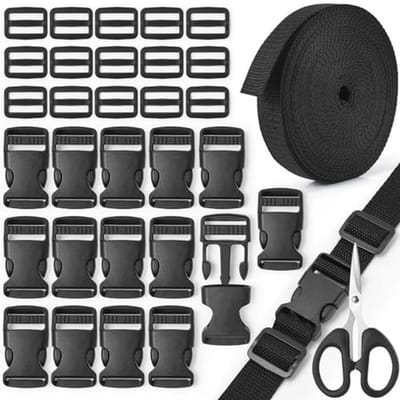 10 meter nylon singelband 32mm met gespen en schaar voor doe-het-zelf projecten