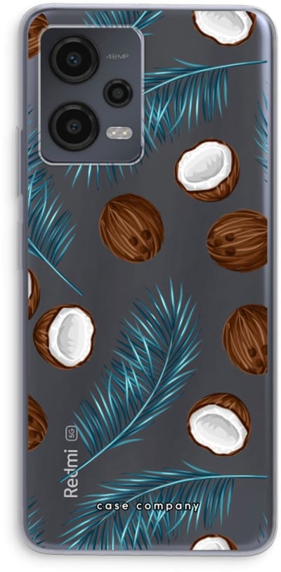 Case Company® - Hoesje geschikt voor Xiaomi Redmi Note 12 hoesje - Kokosnoot - Soft Cover Telefoonhoesje - Bescherming aan alle Kanten en Schermrand