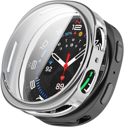 Strap-it Soft case hoesje bescherming van TPU materiaal - geschikt voor Samsung Galaxy Watch 9/8 - 40mm (zilver)