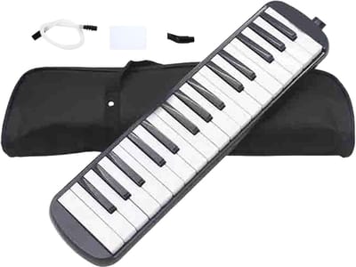Melodica-instrument met 32 toetsen, luchtpianotoetsenbord met dubbele buizen en mondstuk, veilige mondstuk, draagbare orgel, melodica-beginners en muziekliefhebbers, voor kinderen, volwassenen