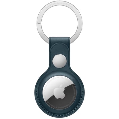 Leather Key Ring voor de Apple AirTag - Baltic Blue