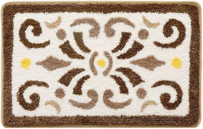 DRESTA Badmat 50X80CM Mediterraans - Badmatten - Badmat antislip - Douchemat - Badmatten - 100% Polyester - Super zacht en Warm