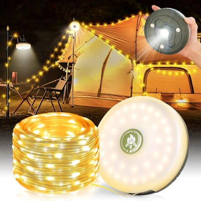 Oplaadbare Waterdichte Feestverlichting op Batterij - Sfeervolle LED Lichtketting voor Buiten en Camping