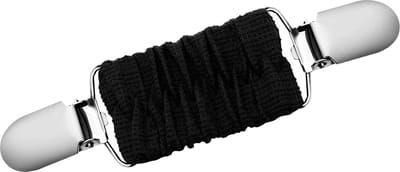 Fako Bijoux - Vestsluiting - Vestclip - Sjaalspeld - Vestklem - Fashion Accessoire - Elastisch - Mouwophouder - Zwart