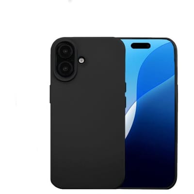 ShieldCase siliconen back cover geschikt voor de Apple iPhone 16 hoesje - TPU / Siliconen back cover - telefoonhoesje die beschermt tegen vallen / stoten (zwart)