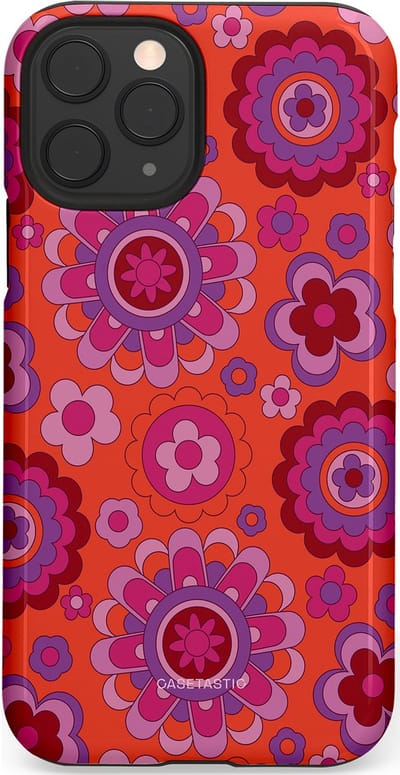 Casetastic Hoesje Geschikt voor Apple iPhone 11 Pro - Stijlvolle Beschermende Duo-layer Case - Retro warmte