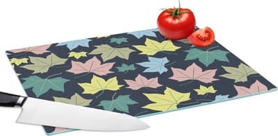 Glazen Snijplank - 39x28 - Patronen - Herfst - Bladeren - Snijplanken Glas