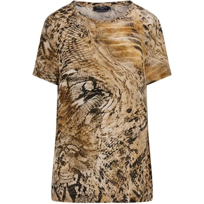GUESS Tatjana Ss Printed T Jumble Skin Print Size: 36 | T-Shirts Outlet | Dames | Zwart