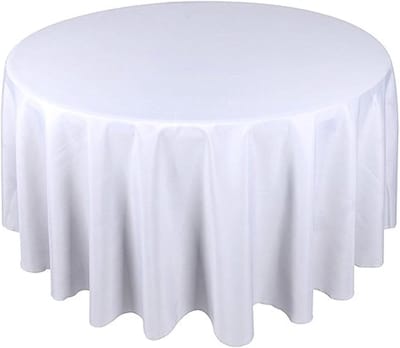 Rond Tafelkleed - Tafelhoes Decoratie - Feestelijke Gelegenheden - Naadloos Ontwerp - 274 cm Rond - Wit