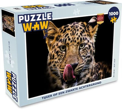 Puzzel Luipaard - Zwart - Close up - Legpuzzel - Puzzel 1000 stukjes volwassenen