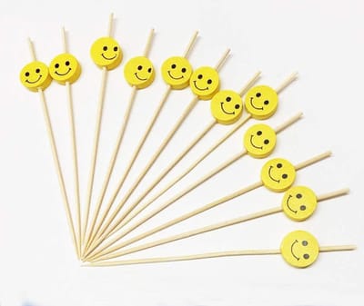 Dailygoods- Tandenstoker 12 cm - Houten Tandenstokers - Feestaccessoires - Cocktailsticks - Fingerfood Picks - Verpakking van 100 stuks - Cocktailprikker
