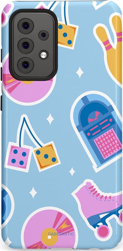 Casetastic Hoesje Geschikt voor Samsung A52 (4G/5G/s) - Stijlvolle Beschermende Duo-layer Case - Flashback vibes