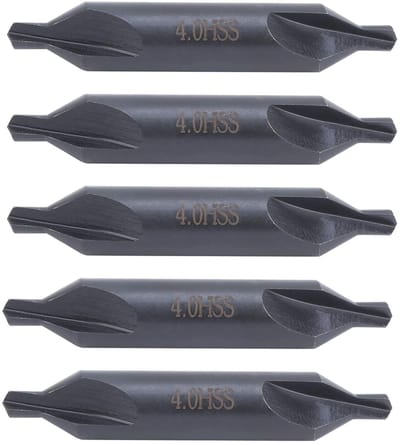 Dailygoods- Centerboor 4mm HSS - 5 Stuks - Middenboor - Roestvrij Staal - Spiraal - Precisie Boren - Boor