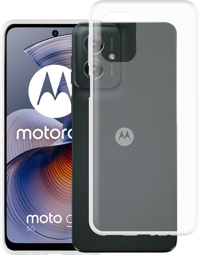 Cazy hoesje geschikt voor Motorola Moto G55 Hoesje Siliconen - Flexibele Case - Transparant