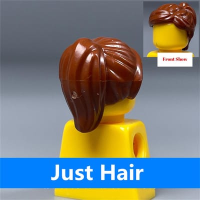 10 stuks MOC Stenen Vrouwelijke Meisjes Haren Hoge Paardenstaart Ideaal Voor 4CM Figuur Dragen Hoofd Lichaamsdelen Bevestigingen DIY Bouwstenen Speelgoed voor Kinderen