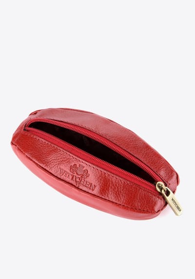 Wittchen Italy - Leren Sleuteltasje - Zwart/Rood - Hoogwaardige Kwaliteit - Exclusieve Verpakking