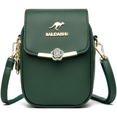 Lente Nieuw Trendy en Modieus Mobiele Telefoontas Eén-schouder Crossbody Dames Tas Meerlaags gray