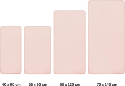 Laleni Jersey Baby/Kind Hoeslaken - Actief Ademend - Oeko-Tex Certificeerd - Babybed, Wieg, Kinderbed 100 x 115 x 10cm, roos, zeshoek