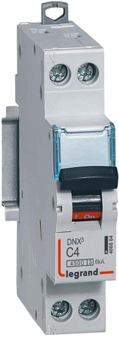 Automatisieke Zekering 1P+N 4A C-curve 6kA voor 230V Installatiekast