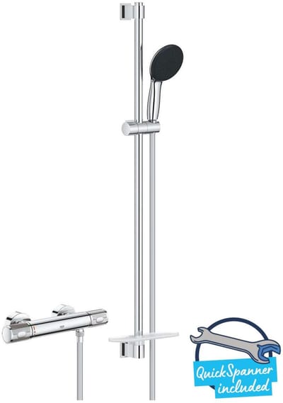 Grohe Precision Feel - Doucheset met thermostaat, 3 jets, chroom 34853001