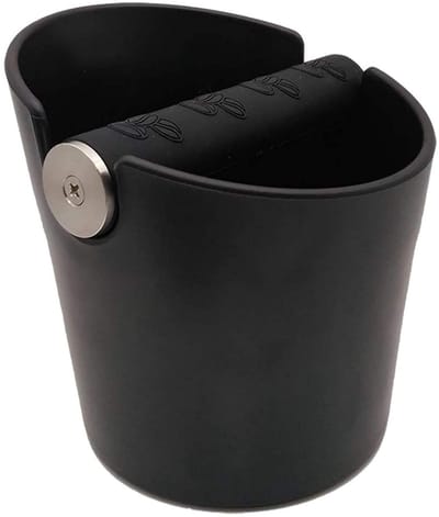 Koffieklopper - Espresso Klopbak - Uitklopbak - koffiemachines Schokabsorberende - antislipvoet - Kunststof - Zwart